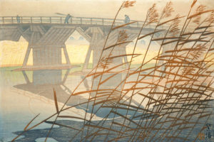 Kasamatsu Shiro, "Late Autumn at Imai Bridge, Gyotoku" Eight Views of Tokyo Environs Series ("Gyotoku Imaibashi no Shinshu" Tokyo Kinko Hakkei no Uchi), 1939; likely 1950s edition