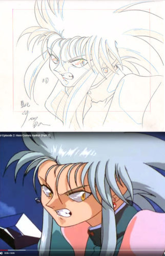 OVA Episode 2, Ryoko being attacked sequence
