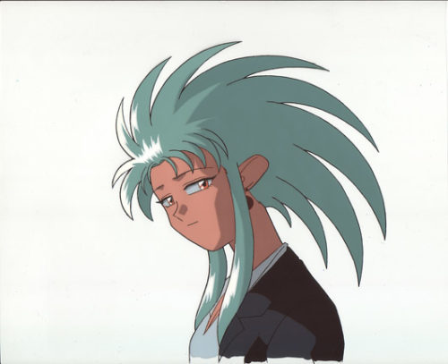 TV Episode 13, Ryoko as a gangster in "Time and Space Adventures: Part III." A3, matching sketch
