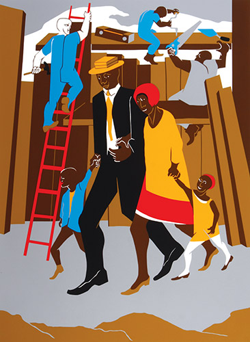 Jacob Lawrence, "The Builders"