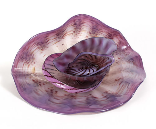 Dale Chihuly Amethyst Seaform Set